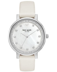 Kate Spade New York Monterey Stainless Steel White Leather Strap Watch Ksw1049