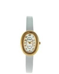 Peugeot Vintage White Leather Oval Watch
