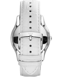 Emporio Armani Round Leather Strap Watch 43mm