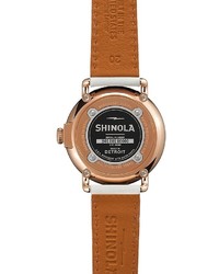 Shinola The Runwell White Leather Strap Watch 41mm