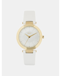 DKNY Stanhope White Leather Watch