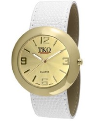Tko Orlogi Tk616 Gwt Watch With White Genuine Leather Band