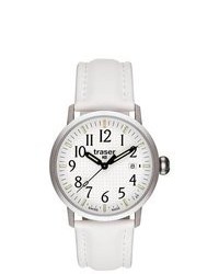 Traser T 4102 Classic Basic White Leather Strap Watch