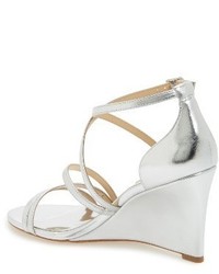 Badgley mischka bonanza discount strappy wedge sandal