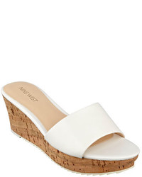Nine West Confetty Leather Wedge Sandals