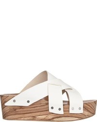 Proenza Schouler Crisscross Strap Platform Sandals White