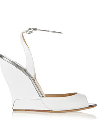 Paul Andrew Delphi Metal Trimmed Leather Wedge Sandals