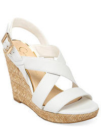 Jessica Simpson Jerrimo Patent Leather Wedge Sandals