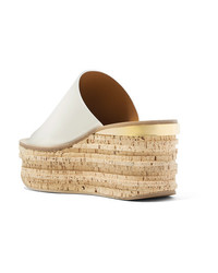 Chloé Leather Wedge Sandals