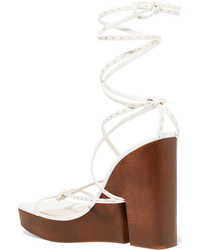 Jacquemus Leather Wedge Sandals