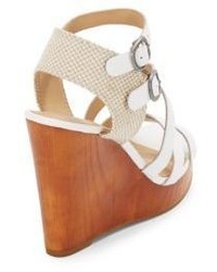 Lucky Brand Lahoya Leather Wedge Sandals
