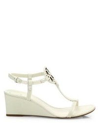 Tory Burch Miller Leather Wedge Sandals