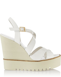 Paloma Barceló Patent Leather Wedge Sandals