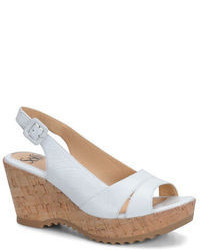 Sofft Savina Leather Wedge Sandals