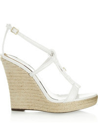 Burberry Shoes Accessories Leather Wedge Espadrilles