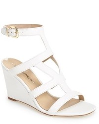 Via Spiga Winda Leather Ankle Strap Wedge Sandal