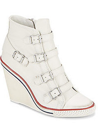 Ash Thelma Leather Wedge Sneakers