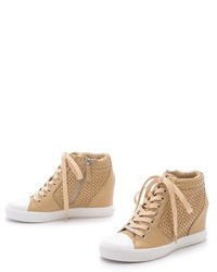 DKNY Cindy Perforated Wedge Sneakers