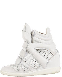Isabel Marant Leather Wedge Sneakers