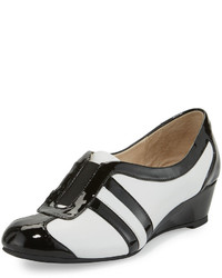 Taryn Rose Paislee Striped Wedge Sneaker White