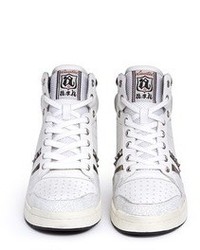 Ash Prince Stud High Top Leather Wedge Sneakers