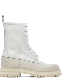 Common Projects White Leather Technical Boots