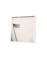 Calvin Klein 205W39nyc Black And White American Flag Print Leather Pouch