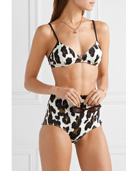Solid & Striped The Brigitte Leopard Print Triangle Bikini Top