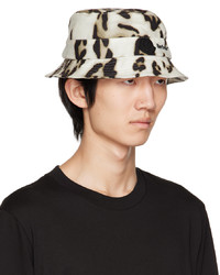 Moncler Genius Beige Barbour Leopard Print Waxed Bucket Hat