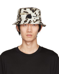 Moncler Genius Beige Barbour Leopard Print Waxed Bucket Hat