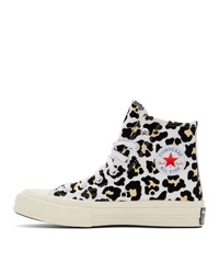 Converse Black And Off White Logo Play Chuck 70 High Sneakers
