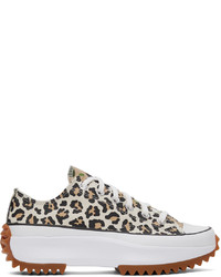 Converse Off White Leopard Run Star Hike Low Sneakers