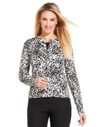 Topshop Textured Leopard Spot Jacquard Cardigan | Where to buy