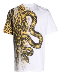 Roberto Cavalli Animal Print Cotton T Shirt