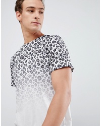 New Look T Shirt With Leopard Fade Print In White