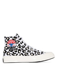 Converse Chuck 70mm Flocked Leopard Print High Top Sneakers