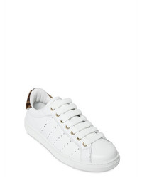 Dsquared2 10mm Leather Sneakers W Leopard Detail