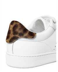 Dsquared2 10mm Leather Sneakers W Leopard Detail
