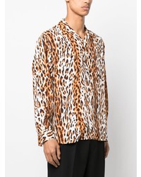 Wacko Maria Leopard Print Long Sleeved Shirt