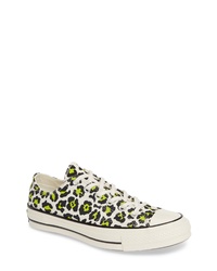 White Leopard Low Top Sneakers