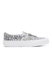 White Leopard Slip-on Sneakers