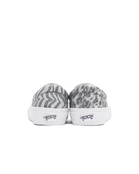 Needles White Edition Zebra And Leopard Classic Slip On Sneakers