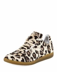 Maison Margiela Replica Leopard Print Calf Hair Sneaker