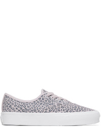 White Leopard Suede Low Top Sneakers