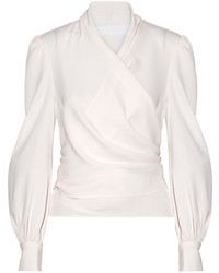 Co Crepe Wrap Blouse Ivory