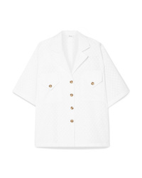 White Lightweight Short Sleeve Button Down Shirt