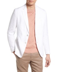 BOSS Hanry Slim Fit Linen Sport Coat In White At Nordstrom