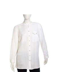 Go Silk Long Sleeve Button Down Linen Shirt