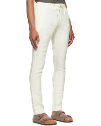 Ralph Lauren Purple Label Off White Linen Trousers