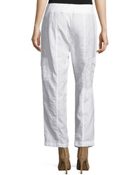 Eileen Fisher Organic Linen Ankle Pants Plus Size